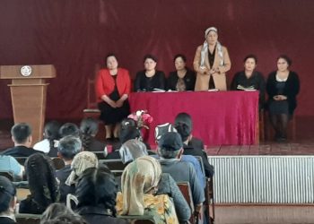 Вохӯрӣ бо сокинони Ҷамоати деҳоти Пӯлотони шаҳри Конибодом