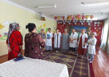 Корҳои фаҳмондадиҳӣ дар шаҳраки Шайдон бомураббиёни боғча – оилаи муҳоҷирони меҳнатӣ