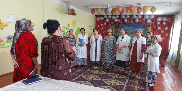 Корҳои фаҳмондадиҳӣ дар шаҳраки Шайдон бомураббиёни боғча – оилаи муҳоҷирони меҳнатӣ