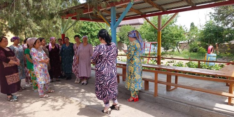 Корҳои фаҳмондадиҳӣ бо оилаҳои муҳоҷирони меҳнатӣ дар шаҳраки Шайдон