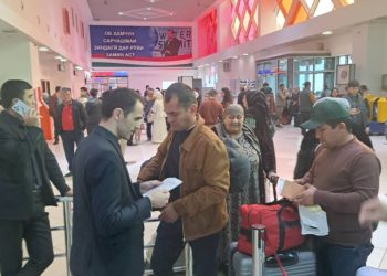 Корҳои фаҳмондадиҳӣ дар байни шаҳрвандони ҷумҳурӣ – муҳоҷирони меҳнатӣ дар “Фурудгоҳи байналмилалии шаҳри Душанбе”