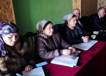 Вохӯрии гурӯҳи таблиғотӣ бо сокинони деҳаҳои Ҷамоати деҳоти Чашмасори ноҳияи Файзобод