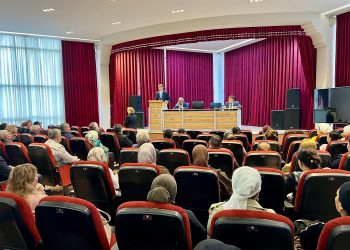 Мулоқот бо донишҷӯёни Филиали Донишгоҳи давлатии Маскав ба номи М. В. Ломоносов дар мавзуи “Пешгирии шомилшавии ҷавонон ба ҳизбу ҳаракатҳои ифротӣ”