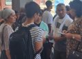 Разъяснительная работа на пассажирском терминале “Рохи Абрешим” в городе Худжанд